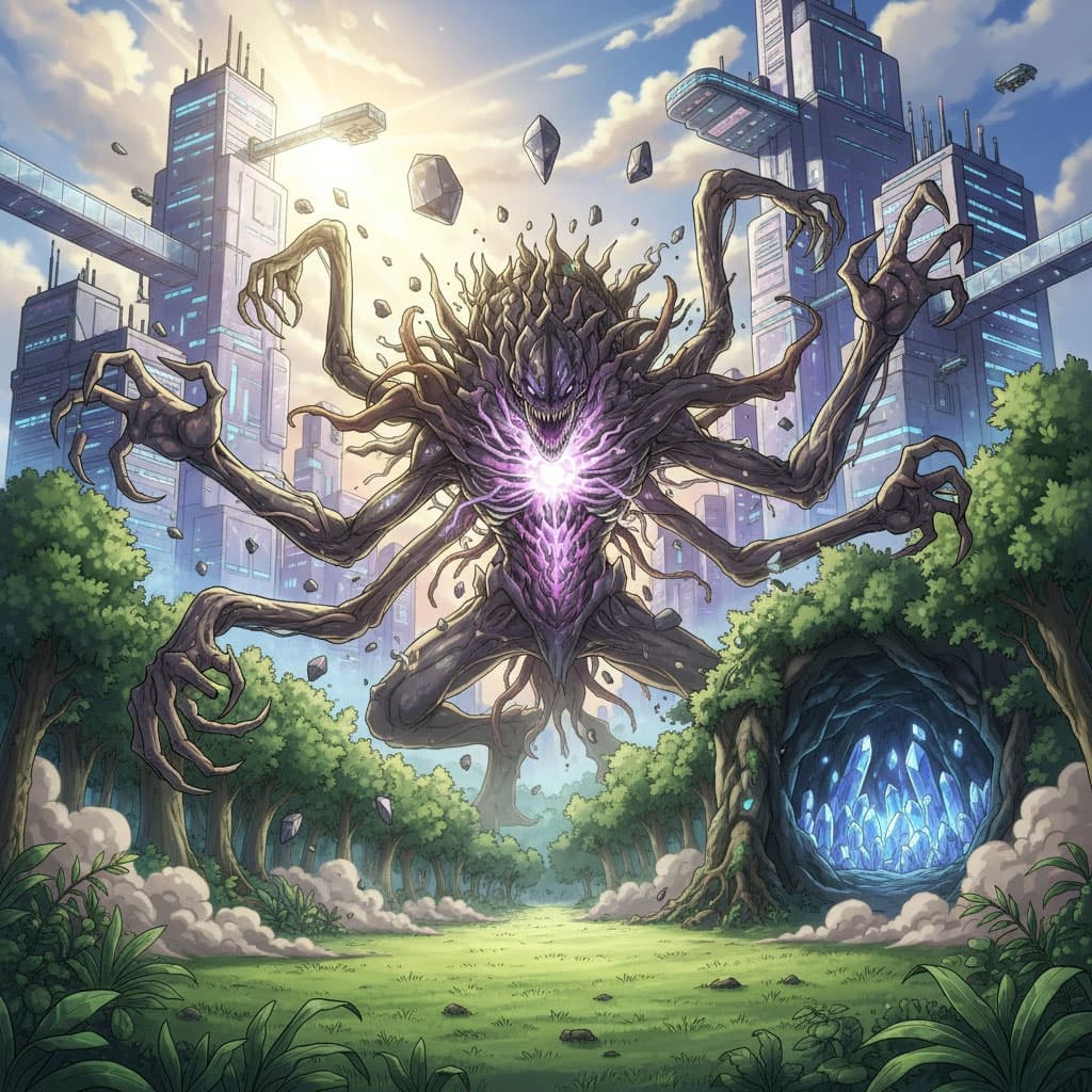 Hero image of a vibrant virtual world with AI characters interacting in a neon-lit cityscape at night, stylized digital art